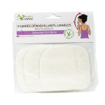 Les tendances d'emma 3 carrs dmaquillants lavables bambou ecru