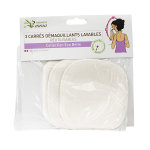 Les tendances d'emma 3 carrs dmaquillants lavables coton bio biface