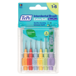 Tepe brossettes interdentaires extra - souples assortiment toutes tailles (0. 45 - 1. 1 mm) 6 brossettes ...