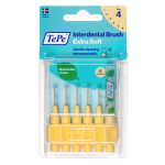 Tepe brossette interdentaire extra souple eco - responsable jaune pastel iso 4 / 0. 7mm 6 brossettes