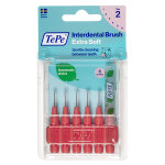 Tepe brossette interdentaire extra souple eco - responsable rouge pastel 0. 5mm 6 unités Tepe brossette interdentaire extra souple eco - responsable rouge pastel 0. 5mm 6 unités