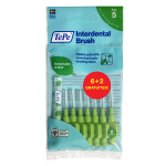 Tepe sachet 6 + 2 gratuites iso 5 brossettes interdentaires vert 0. 8mm