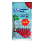 Tepe sachet 6 + 2 gratuites iso 2 brossettes interdentaires rouge 0. 5mm