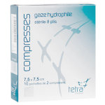 Tetra medical compresse gaze strile 7. 5cm x 7. 5cm 10 units