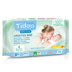 Tidoo baby care lingette compostable calendula bio - 58 lingettes
