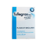 Tullegras m. s pocket 5 cm x 10 cm 5 pansements vaselins