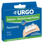Urgo premiers soins brlures blessures superficielles pansement strile 5 x 7cm 6 units
