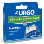 Urgo premiers soins brlures blessures superficielles pansements waterproof 5 x 7cm 6 units