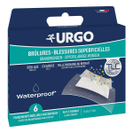 Urgo premiers soins br�lures blessures superficielles pansements waterproof 5 x 7cm 6 unit�s