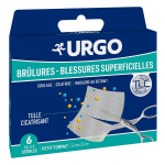 Urgo premiers soins brlures blessures superficielles tulle strile 5 x 5cm 6 units