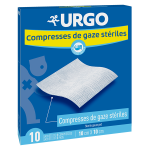 Urgo soins infirmiers compresse de gaze strile 10 x 10cm 20 units