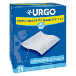 Urgo soins infirmiers compresse de gaze strile 7, 5 x 7, 5cm 25 sachets