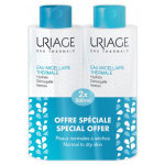 Uriage eau micellaire thermale peau normale à sèche lot de 2 x 500ml Uriage eau micellaire thermale peau normale à sèche lot de 2 x 500ml