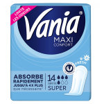 Vania maxi confort super fresh serviettes hyginiques 14 units