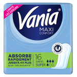 Vania maxi serviettes priodiques non parfum super 16 protections