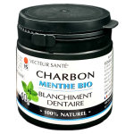 Vecteur sant charbon blanchiment dentaire menthe bio 30g