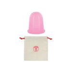 Ventouse silicone anti - cellulite avec pochon rose