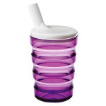 Verre ergonomique avec bec verseur violet