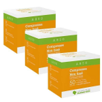 Marque verte abso compresses striles non tiss 7, 5cm x 7, 5cm 100 compresses lot de 3