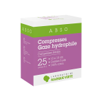Marque verte compresses st�riles gaze hydrophile 10cm x 10cm 25 x 2 compresses