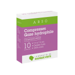 Marque verte compresses striles gaze hydrophile 7, 5cm x 7, 5cm 10 x 2 compresses
