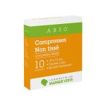 Marque verte compresses striles en non tiss 10cm x 10cm 10 x 2 compresses