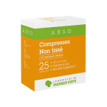 Marque verte compresses striles en non tiss 10cm x 10cm 25 x 2 compresses