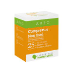 Marque verte compresses striles en non tiss 7, 5cm x 7, 5cm 25 x 2 compresses
