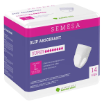 Marque verte semesa slips absorbants super taille l 14 unit�s
