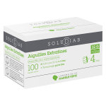 Marque verte soludiab aiguille ultrafine pour stylo injecteur d'insuline 4mm 32g 100 unités Marque verte soludiab aiguille ultrafine pour stylo injecteur d'insuline 4mm 32g 100 unités