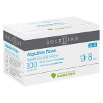 Marque verte soludiab aiguille ultrafine pour stylo injecteur d'insuline 8mm 31g 100 unités Marque verte soludiab aiguille ultrafine pour stylo injecteur d'insuline 8mm 31g 100 unités