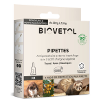 Biovetol pipettes anti puce anti tique rongeurs et nac x3
