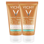Vichy capital soleil crme solaire visage toucher sec indice spf50 2x50ml