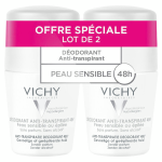 Vichy déodorant anti - transpirant peaux sensibles 48h roll - on lot de 2 x 50ml Vichy déodorant anti - transpirant peaux sensibles 48h roll - on lot de 2 x 50ml