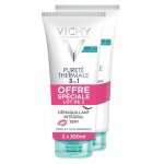 Vichy puret thermale lait dmaquillant intgral 3 en 1 lot de 2 x 300ml