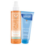 Vichy pack capital soleil spray solaire protecteur rhydratant spf50 + 200ml + idal soleil lait apaisant ...