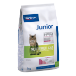 Virbac veterinary hpm neutered chat junior (de la strilisation  12 mois) croquettes 3kg