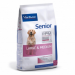 Virbac veterinary hpm senior medium ( + 8ans 11  25kg) large ( + 6ans + 25kg) croquettes 12kg