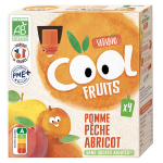 Vitabio cool fruits pomme pche abricot acrola bio 4 x 90g