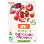 Vitabio gourdes pomme de provence fraise grenade 4 x 120g