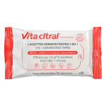 Vitacitral lingette désinfectante 3 en 1 12 unités Vitacitral lingette désinfectante 3 en 1 12 unités