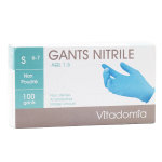 Vitadomia gant d'examen en nitrile non poudrés taille s 100 unités Vitadomia gant d'examen en nitrile non poudrés taille s 100 unités