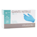 Vitadomia gant d'examen en nitrile non poudrs taille m 100 units