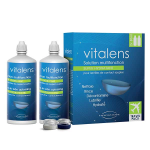Vitalens travel pack solution pour lentilles de contact souples lot de 2 x 50ml