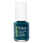 Vitry be green vernis à ongles n°107 bleu paon 6ml Vitry be green vernis à ongles n°107 bleu paon 6ml
