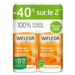 Weleda argousier déodorant 24h roll - on bio lot de 2 x 50ml Weleda argousier déodorant 24h roll - on bio lot de 2 x 50ml