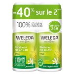 Weleda citrus d�odorant 24h roll - on bio lot de 2 x 50ml