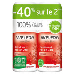 Weleda grenade dodorant 24h roll - on bio lot de 2 x 50ml