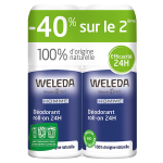 Weleda homme dodorant 24h roll - on bio lot de 2 x 50ml
