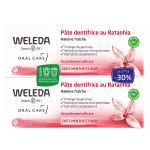 Weleda soin bucco - dentaire pte dentifrice au ratanhia lot de 2 x 75ml